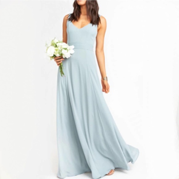 Show Me Your Mumu Jen Maxi Dress Silver Sage Crisp - Picture 3 of 15